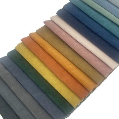 China 2022 Wholesale water resistant soft feeling glaze effect nonshiny cashmere upholstery sofa velvet fabric for sale