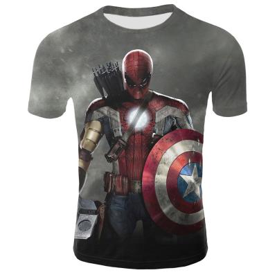 China Hot-selling Cartoon Digital Printing Men's Anti-wrinkle T-shirt Fashion 3D Short Sleeves For Summer Of 2021 for sale