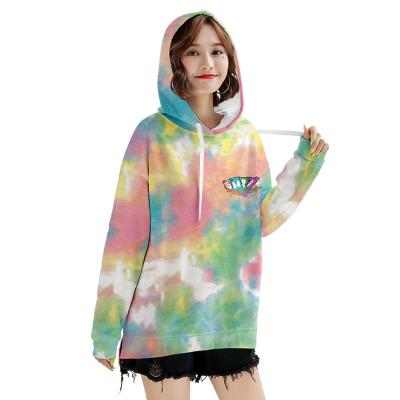 China Plain High Quality Top Quality Custom Logo Hoodie Track Pullover Anti-wrinkle Dye Anti-wrinkle Link Hoodies Women for sale