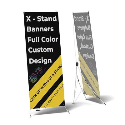 China Light Weight Low Price Trade Show Equipment Adjustable Floor Sign Stand Display Sign Holder Poster Event X Stand Display for sale