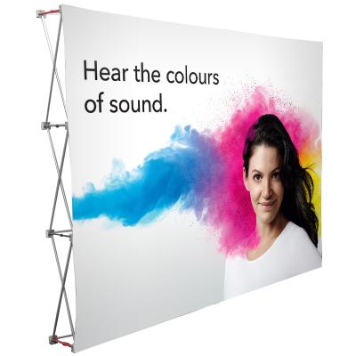 China Portable Free Design Photo Booth Backdrop Banner Frame Display Stand Marketing Pop Up Display for sale