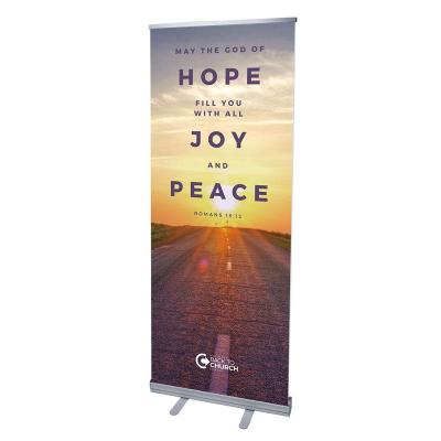 China Light Weight Low Price Retractable Display Banner Adjustable Poster Stands Event Rollup Banner Stand for sale