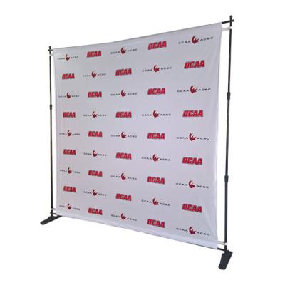 China Portable Quality Step&repeat Banner Stand Frame Photo Wall Backdrop Showroom Backdrop Standee for sale