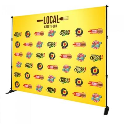 China Portable High Quality Exhibition Stand10ft Backdrops For Events Wedding Step and Repeat Banners for sale