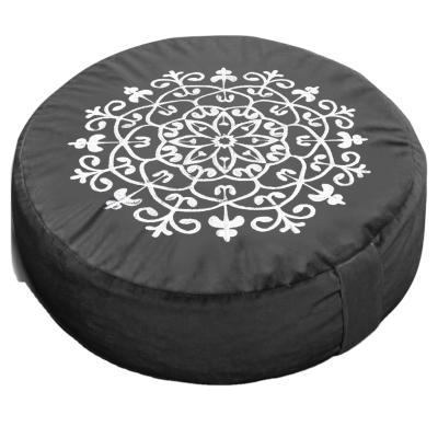 China Hot Sales Anti-bacteria Meditation Cushion Buckwheat Yoga Bolster Around Pillow Black Meditation Cushion for sale