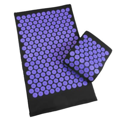 China Sports Waist Pillow Massage Yoga Acupressure Mat Shakti Mat Akupressurmatte Acupressure Mat And Pillow Set for sale