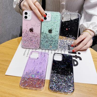 China Anti-fall For iPhone 13 Pro MAX Glitter Case Luxury Bling Girls Cover For iPhone 11 XS XR Clear Phone Cover For iPhone 12 pro Max Case for sale