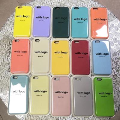 China Anti-drop With LOGO Liquid Silicone Case Cover Fashion Luxury Mobile Phone 13 Fundas Capa For iPhone 13 12 XR XS 7 8 13 pro Max Phone Case for sale