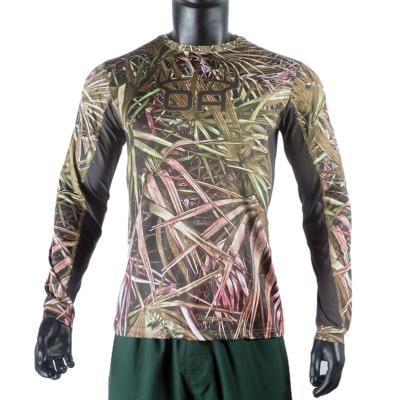 China OEM Antibacterial Fishing Clothes UV Sublimation Printing Long Sleeve Outdoor Wear Protective Camouflage Fishing Shirt for sale