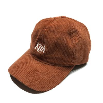 China COMMON Custom Corduroy Hat 6 Panel Baseball Hat Adjustable Embroidered Corduroy Dad Hat for sale