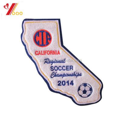 China Viable football theme chenille patch sew on or iron on for sale