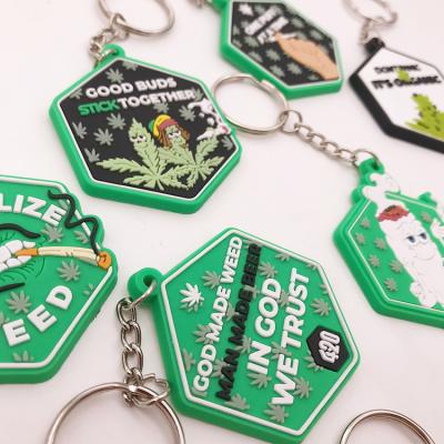 China Custom Gift 3d Double Sided PVC Keychains / Customized Logo Silicone Rubber Keychains for sale