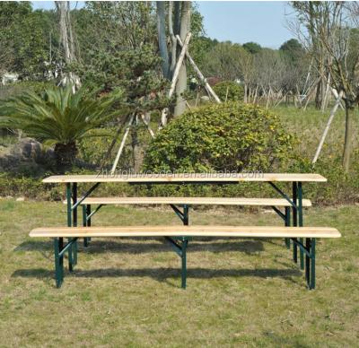 China Eco-freindly 2017 Hot Sales Outsunny 7' Wooden Folding Picnic Table Set With Benches for sale