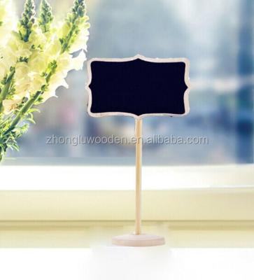 China Shool 12 Pack Mini Rectangle Chalkboards Black Board with Message Board Stand for sale