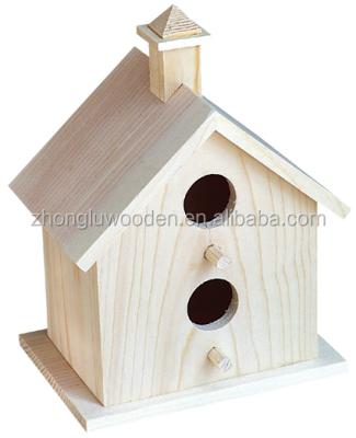 China China Wooden Bird's Nest Cage, New Unfinished Wooden Bird House Wholesale for sale