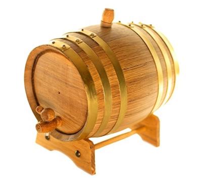 China 2 Liter High Quality Sustainable Handcrafted Using American Oak Whiskey Beer Wine Aging Wood Barrel For Kitchen Bar Hotel for sale