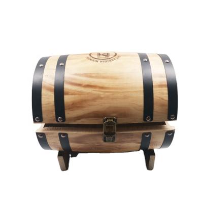 China Various Sustainable Capacity Handcrafted Multifunctional Wooden Barrel High Quality Decoration Barrel Wine Cabinet Storage for sale