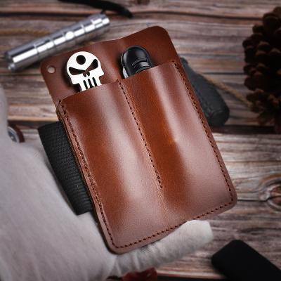 China Eye Etsy hotsell tote drop ship leather vintage pocket mini EDC organizer customized logo custom leather EDC organizer for sale