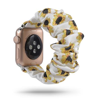 China New Design Sun Flower Durable Ring Watch Strap Hair For Apple Watch Band Sunflower for sale