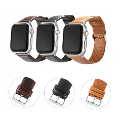 China Leather Apple Watch Crazy Apple Horse Pattern Strap Suitable For Leather Strap iwatch Watch Retro for sale