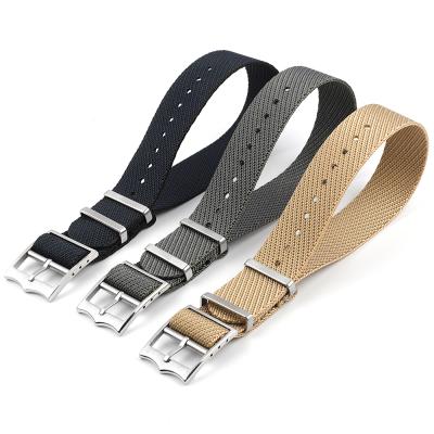 China Fabric Nylon Straps 20mm Watch Band NATO Canvas Nylon 22mm Nylon Watch Strap With Five-Ring Black Buckle Steel for sale