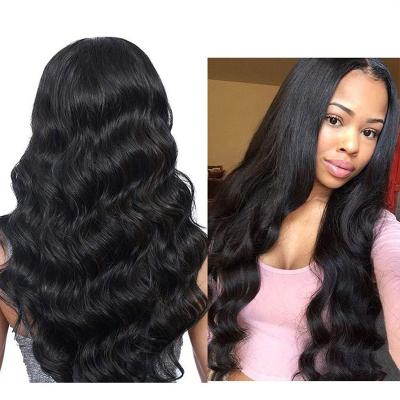 China Body Wave 13*4 Glueless Swiss Lace Frontal Wigs Raw Virgin Indian Human Hair Lace Wigs Cuticle Aligned Body Wave Lace Front Wig for sale