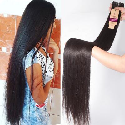 China Silky Straight Wave Free Sample Straight Long Mink Virgin Brazilian Hair Bundles Raw 40 Inch, Raw Brazilian Virgin Cuticle Aligned Hair for sale