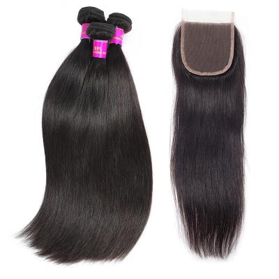 China Silky Straight Wave Silky Straight Hair Grade 10A Mink Brazilian Raw Virgin Hair 100% Unprocessed Human for sale