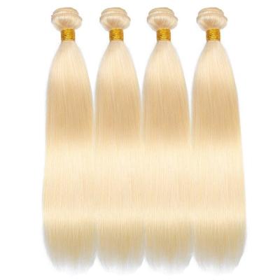 China Silky Straight Blonde Hair Extensions Brazilian Wave 613 Hair Weave Bundles Unprocessed Virgin Hair Bundles Vendor Extension for sale