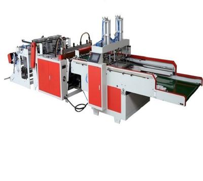 China New Hotel Items QN-BXD-S-Q Polythene HDPE Plastic T-shirt Bag Hot Automatic Two Line Bag Making Machine for sale