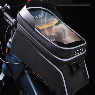 China Multifunctional Factory Touch Screen Phone Cover Bike Mount Storage Bag Front Frame Phone Case Bicycle Bag Waterproof for sale