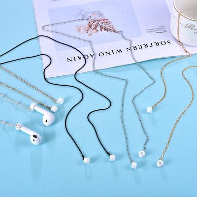 China 2022 Popular Anti-skid Sunglasses Chains Pearl Lanyard Stainless Steel Earphone Chains Glasses for sale