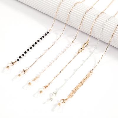 China Eyewear Chain Accessories Glass Clad Accessories High Quality Glass Copper Rope Decoration Holder Accessories for sale