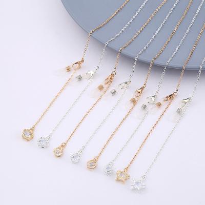 China Newest Korean metal modeling simple personality glass accessories jewelry masksing chain anti-skid anti-lose fashion for sale