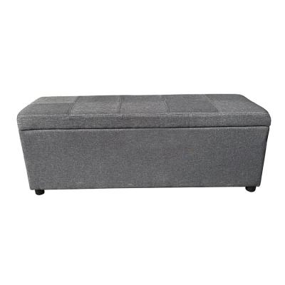 China (Others) Adjustable Modern Furniture Gray Fabric Upholstery Storage Ottoman Dark for sale