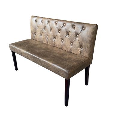 China Bench Furniture Tufted Restaurant (Other) Leatherette Adjustable Armless Button for sale