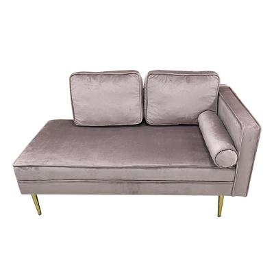 China (Other) Customized High Quality Velvet Adjustable Single Pink Sofa Chaise Lounge for sale