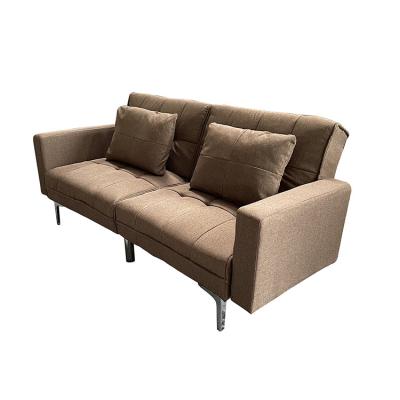 China (Other) Brown Fabric Adjustable Folding Sofa Bed For Living Room for sale