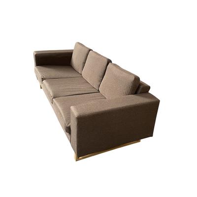 China (Other)Adjustable Modern Style Square Arm 3-Seater Fabric Sofa For Living Room Sofa With Square Armrest for sale