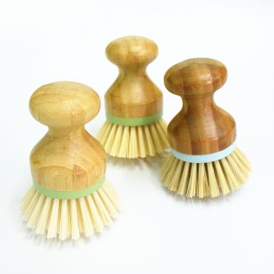 China Viable High Quality Hot Sale Kitchen Pot Pan Sink Bamboo Wood Cleaning Dish Brush Cleaner for sale