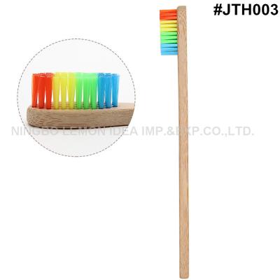 China New Product Rainbow Brush Home Bamboo Toothbrush For Clean Teeth for sale