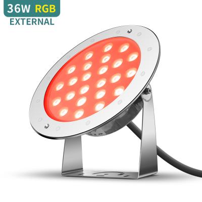 China LANDSCAPE Underwater Lights DC24V 36W SS316L Waterproof Structure RGB External Control Led Swimming Pool Underwater Light for sale