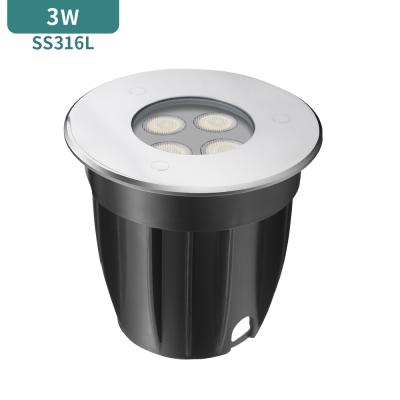 China Outdoor Garden 316L Stainless Steel Wall IP68 Corner Step Light LED Waterproof Buried Recessed Landscape for sale