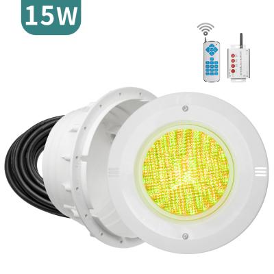 China Theme Park Pool PAR56 POOL LIGHT 15W RGB Synchronous Control PC Plastic Material LED Pool Light With Light Fixtures for sale