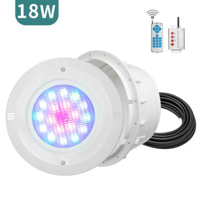 China PA56 18x1W Theme Park Swimming Pool High Brightness 316L Stainless Steel 100% Synchronous Control LED Pool Light With Light Fixtures for sale