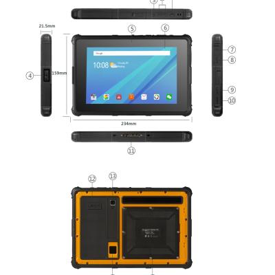 China Professional Maid 8 Inch 800x1280 IP67 Rugged Tablet PC Waterproof WIN 10 Rugged Tablet For Medical Industry Warehouse Logistics for sale