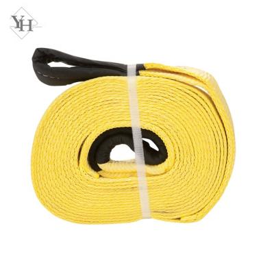 China yellow 2inch 10000lbs polyester recovery towing ties emergency tool for car 2inch for sale