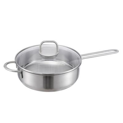 China Modern Wholesale High Quality Home Kitchen Custom Cooking Pot Non Stick Cookware Stainless Steel Frying Pan for sale