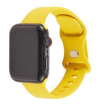 China For Apple Watch 1/2/3/4/5 Generation Soft Silicone Strap Suitable for Apple Watch Band iwatch series sports silicone strap 38mm 40mm 42mm 44mm for sale