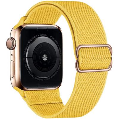 China New Design Washable Watch Band For Apple Watch Series 6 40mm Rings Split Nylon Stretch Strap 44mm for sale